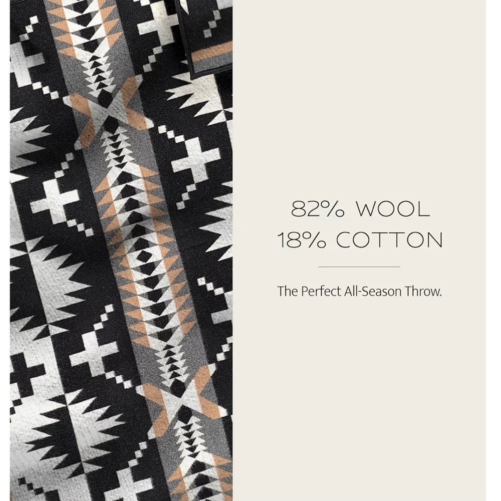 Pendleton Wool Blend Jacquard Throw - Picture 3 of 5